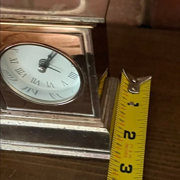 Elegant Silver Mantel Clock